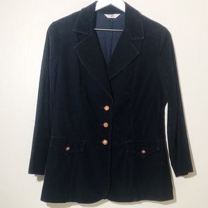 Levi Straus Navy Corduroy 3 Button Blazer Jacket